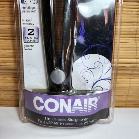 Conair Flat Iron 1" Hair Straightener Ceramic Straightener Instant Heat New - Picture 3 of 5
